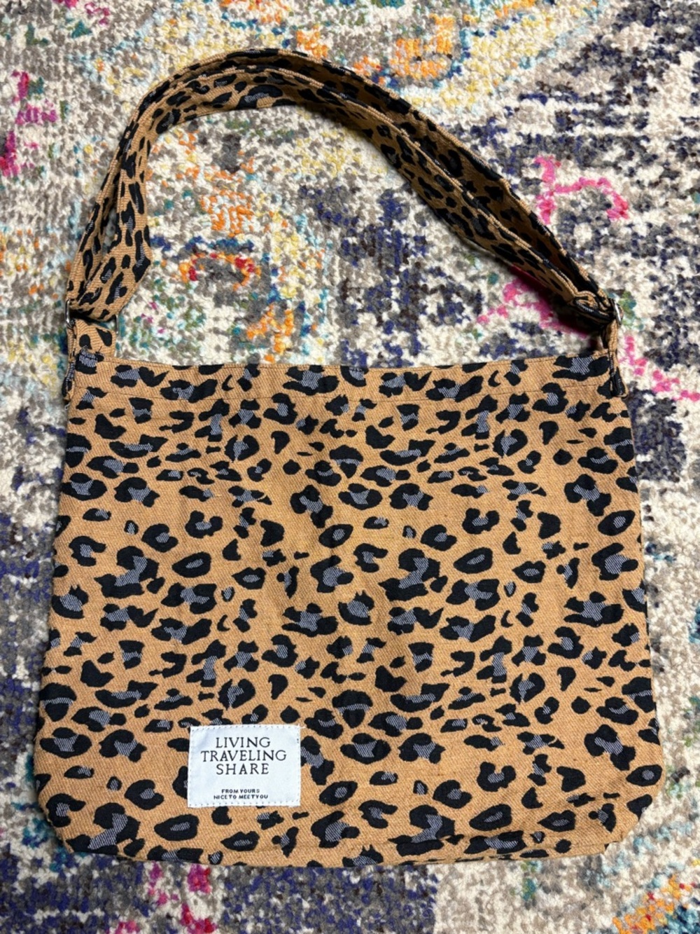 Leopard Print Large Tote